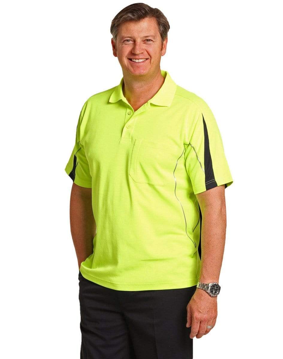 Hi-vis Legend Short Sleeve Polo Mens' SW25A Work Wear Australian Industrial Wear   